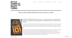 Desktop Screenshot of bicyclesharing101.com